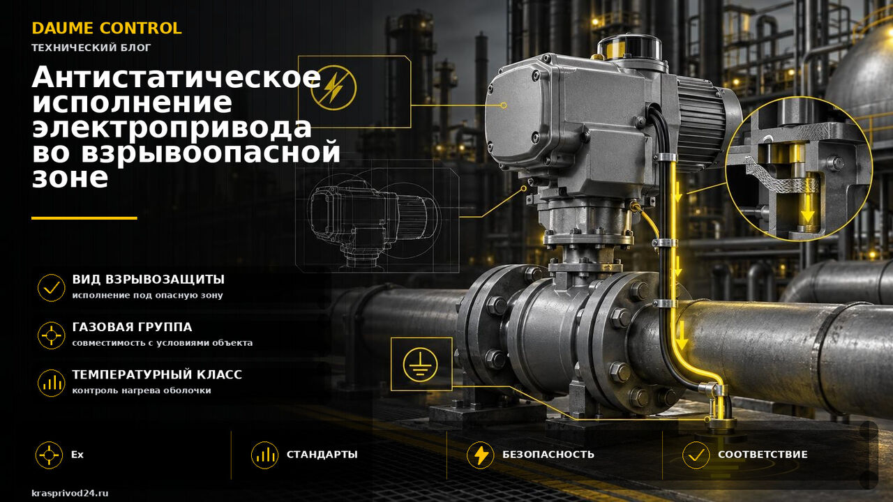 Антистатическое исполнение электропривода во взрывоопасной зоне
