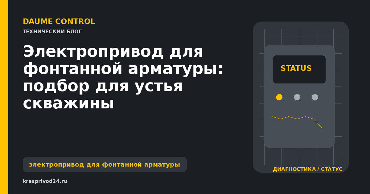 Электропривод для фонтанной арматуры: подбор для устья скважины