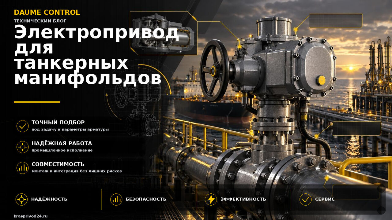 Электропривод для танкерных манифольдов: требования и подбор | КрасПривод24