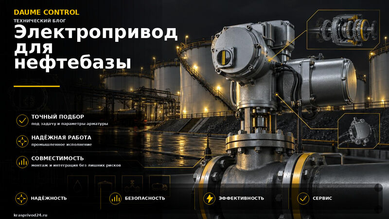 Электроприводы для нефтебаз и терминалов хранения нефтепродуктов: требования и подбор