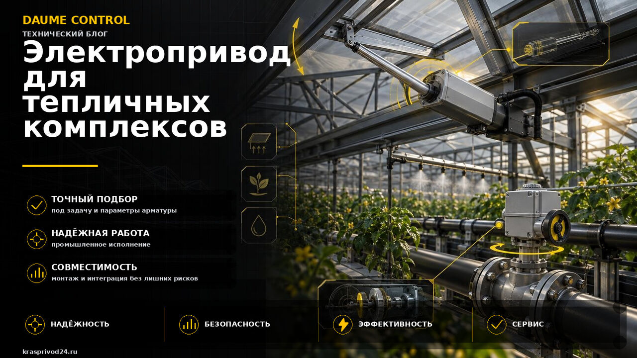Электропривод для тепличных комплексов: автоматизация вентиляции и полива