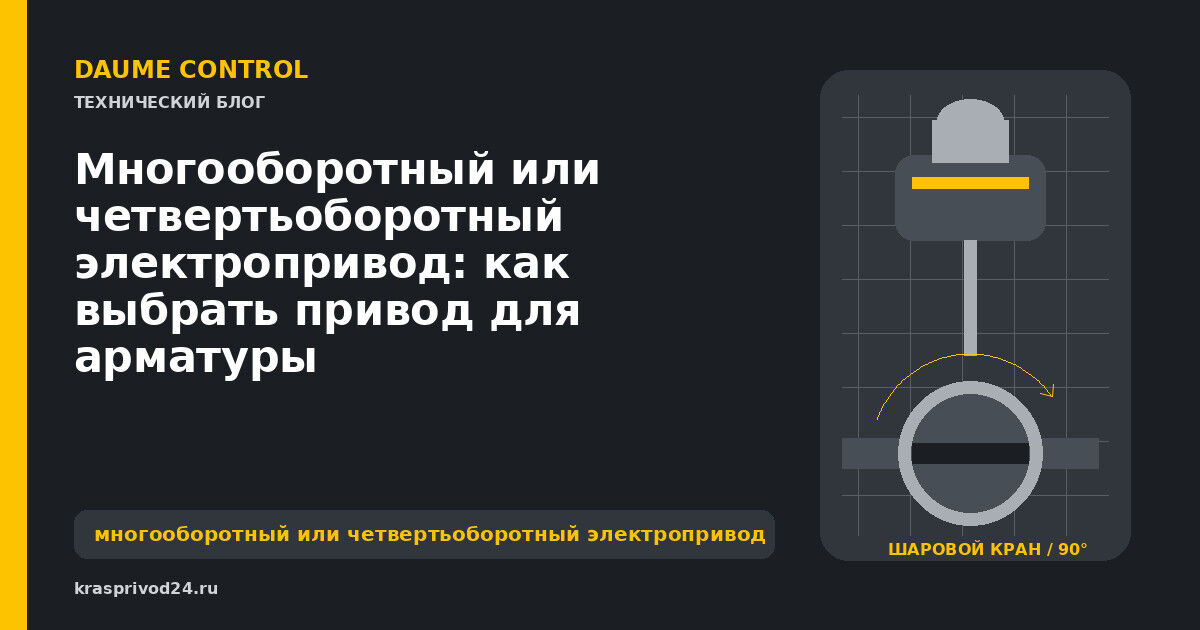 Многооборотный или четвертьоборотный электропривод: как выбрать привод для арматуры